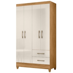 Guarda Roupa Solteiro Chile 4P 103 cm Freijo Off White Moval