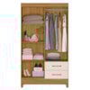 Guarda Roupa Solteiro Chile 4P 103 cm Freijo Off White Moval
