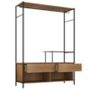 Guarda Roupa Solteiro Industrial 187X119 cm 2G Barcelona Demolição Preto ARTEF