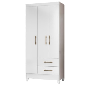 Guarda Roupa Solteiro Lima 3 Portas 182x82 cm Branco Flex Moval