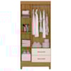 Guarda Roupa Solteiro Lima 3 Portas 182x82 cm Freijo Off White Moval