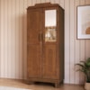 Guarda Roupa Solteiro Madeira Macica Taeda 2 Portas 182X78 cm 1243C Castanho Festra