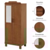 Guarda Roupa Solteiro Madeira Macica Taeda 2 Portas 182X78 cm 1293C Castanho Festra