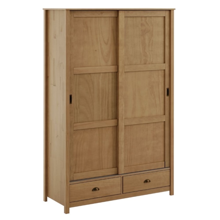 Guarda Roupa Solteiro Madeira Macica Taeda 2 Portas De Correr 133 cm 9178 Freijo Festra