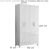 Guarda Roupa Solteiro Madri 4P 110 cm Branco Flex Moval