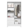 Guarda Roupa Solteiro Madri 4P 110 cm Branco Flex Moval