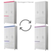 Guarda Roupa Solteiro Madri 4P 110 cm Branco Flex Moval