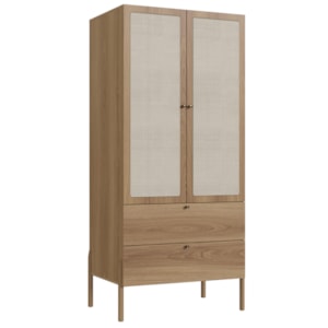 Guarda Roupa Solteiro Palhinha 28025 180x80 cm Hanover Artesano