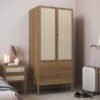 Guarda Roupa Solteiro Palhinha 28025 180x80 cm Hanover Artesano