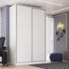 Guarda Roupa Solteiro RC2004 MDF 2 Portas 147 cm Branco NOVAM