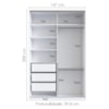 Guarda Roupa Solteiro RC2004 MDF 2 Portas 147 cm Branco NOVAM