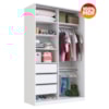 Guarda Roupa Solteiro RC2004 MDF 2 Portas 147 cm Branco NOVAM
