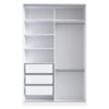 Guarda Roupa Solteiro RC2004 MDF 2 Portas 147 cm Branco NOVAM