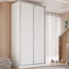 Guarda Roupa Solteiro RC2005 MDF 2 Portas 120 cm Branco NOVAM