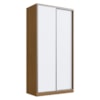Guarda Roupa Solteiro RC2005 MDF 2 Portas 120 cm Freijó Natura Branco NOVAM