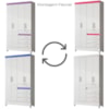 Guarda Roupa Solteiro Sobral 4P 110 cm Branco Flex Moval