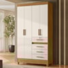 Guarda Roupa Solteiro Sobral 4P 110 cm Freijo Off White Moval