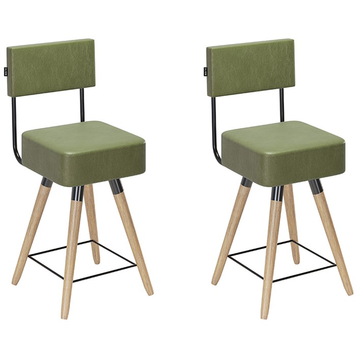 Kit 02 Cadeiras Barcell Corano Verde Sone