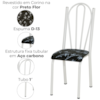 Kit 02 Cadeiras Tubular America 021 Branco Assento Preto Flor ARTEF