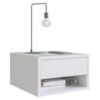 Kit 02 Mesa De Cabeceira Suspensa 30 cm B87 Branco NOVAM