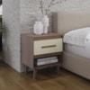 Kit 02 Mesas De Cabeceira 1 Gaveta 50 cm Mila Savana Off White Mobbs