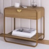 Kit 02 Mesas De Cabeceira 1G Organica 60 cm 28061 Hanover Dourado Artesano