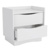 Kit 02 Mesas de Cabeceira 2 Gavetas 54 cm M261 Branco Kappesberg