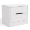 Kit 02 Mesas de Cabeceira 2 Gavetas 54 cm S822 Branco Kappesberg