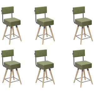 Kit 06 Cadeiras Barcell Corano Verde Sone