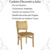 Kit 2 Cadeira Decorativa Canela Tela Tingida Pes Madeira Amendoa Nacc