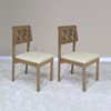 Kit 2 Cadeira Decorativa Royal Pes Madeira Amendoa Nacc