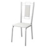 Kit 2 Cadeiras Cromada Sala Jantar 2C005CR Corino Branco Kappesberg