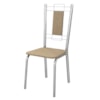 Kit 2 Cadeiras Cromada Sala Jantar 2C005CR Corino Capuccino Kappesberg
