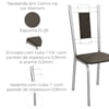 Kit 2 Cadeiras Cromada Sala Jantar 2C005CR Corino Marrom Kappesberg