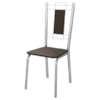 Kit 2 Cadeiras Cromada Sala Jantar 2C005CR Corino Marrom Kappesberg