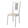 Kit 2 Cadeiras Cromada Sala Jantar 2C005CR Corino Nude Kappesberg