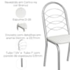 Kit 2 Cadeiras Cromada Sala Jantar 2C009CR Corino Branco Kappesberg