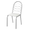 Kit 2 Cadeiras Cromada Sala Jantar 2C009CR Corino Branco Kappesberg