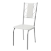 Kit 2 Cadeiras Cromada Sala Jantar 2C076CR Corino Branco Kappesberg