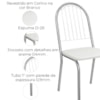 Kit 2 Cadeiras Cromada Sala Jantar 2C077CR Corino Branco Kappesberg