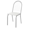 Kit 2 Cadeiras Cromada Sala Jantar 2C077CR Corino Branco Kappesberg