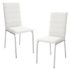 Kit 2 Cadeiras Cromada Sala Jantar 2C091CR Corino Branco Kappesberg