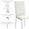 Kit 2 Cadeiras Cromada Sala Jantar 2C091CR Corino Branco Kappesberg