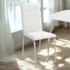 Kit 2 Cadeiras Cromada Sala Jantar 2C091CR Corino Branco Kappesberg