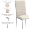 Kit 2 Cadeiras Cromada Sala Jantar 2C091CR Corino Nude Kappesberg