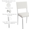 Kit 2 Cadeiras Cromada Sala Jantar 2C128CR Corino Branco Kappesberg