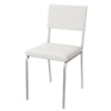 Kit 2 Cadeiras Cromada Sala Jantar 2C128CR Corino Branco Kappesberg