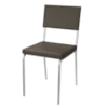 Kit 2 Cadeiras Cromada Sala Jantar 2C128CR Corino Marrom Kappesberg