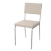 Kit 2 Cadeiras Cromada Sala Jantar 2C128CR Corino Nude Kappesberg
