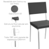 Kit 2 Cadeiras Cromada Sala Jantar 2C128CR Corino Preto Kappesberg